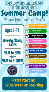 Legacy Gymnastics Summer Camp