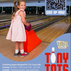 Tiny Tots Bowling League at Oviedo Bowling Center