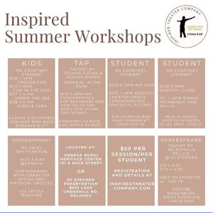 Inspired Theater Summer Workshops