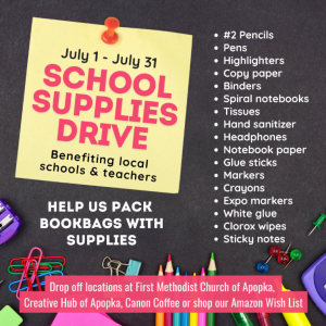 Creative Hub of Apopka School supply drive