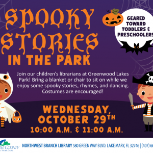 Seminole County Library "Spooky" Stories in the Park at Greenwood Lakes Park