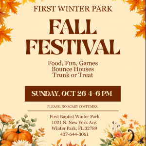 First Baptist Winter Park Fall Festival