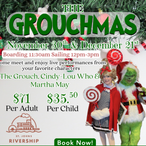 St. John Rivership Grouch Character Lunch Cruise Aboard the Barbara Lee