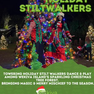 Holiday Stilt Walkers at Wekiva Island