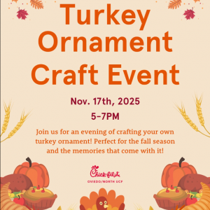 Chick-fil-a Oviedo Turkey Ornament Craft Event