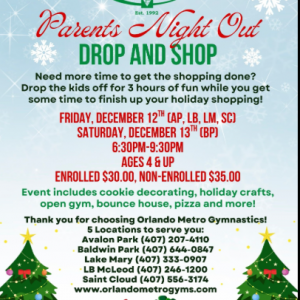 Orlando Metro Gymnastics Drop and Shop
