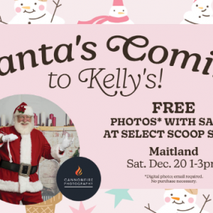 Santa's Coming to Kelly's at the Maitland Scoop Shop