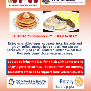 Apopka VFW Post 10147 Breakfast with Santa