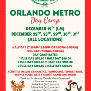 Orlando Metro Gymnastics Holiday Day Camps