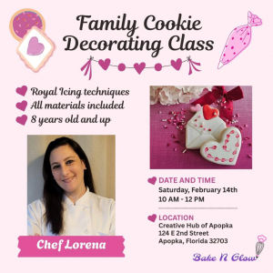 Creative Hub of Apopka Valentine's Day Cookie Decorating Class