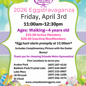 Orlando Metro Gymnastics Preschool Eggstravaganza