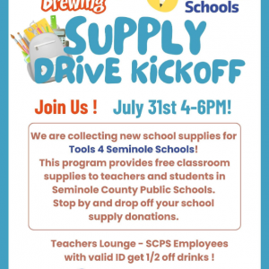 Tools 4 Seminole Community Supply Drive Kickoff