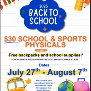 True Health Back to School Bash Physicals