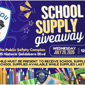 Sanford Police Blue and You BBQ School Supply Giveaway