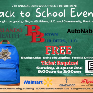Longwood Police Explorers Back to School Event