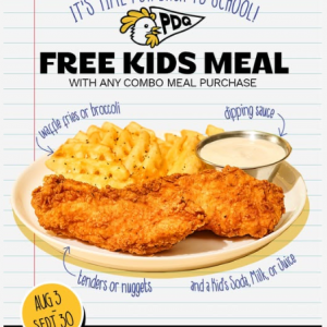 PDQ Back-to-School Kids Meal Deal