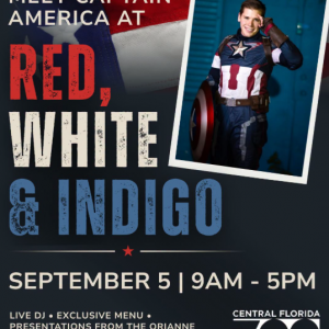 Meet Captain America at Central Florida Zoo Red, White and Indigo