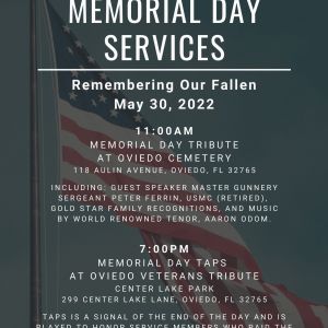 5/30 City of Oviedo and American Legion Post 243 Memorial Day Services